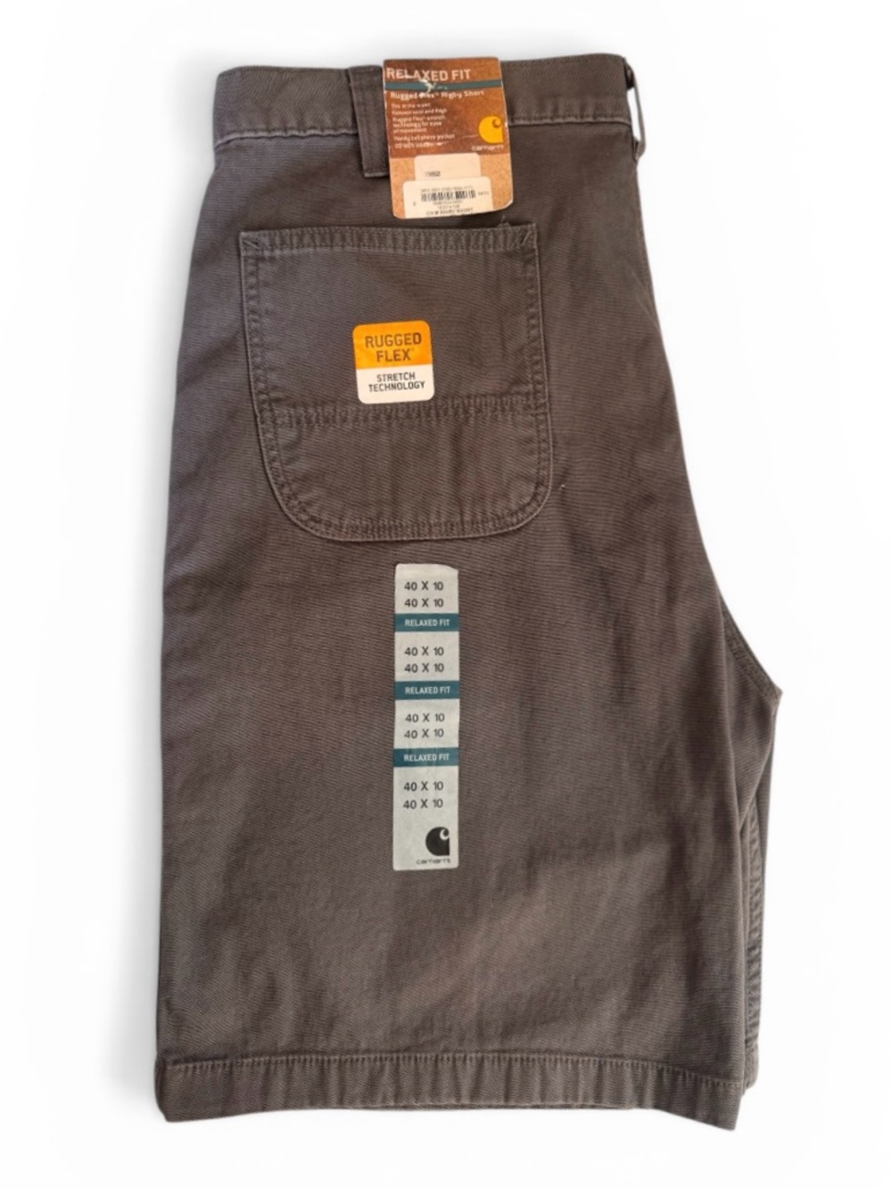 CARHARTT RELAXED FIT RUGGED FLEX WORK RIGBY SHORTS. SIZE 40 UTILITY WORK SHORT